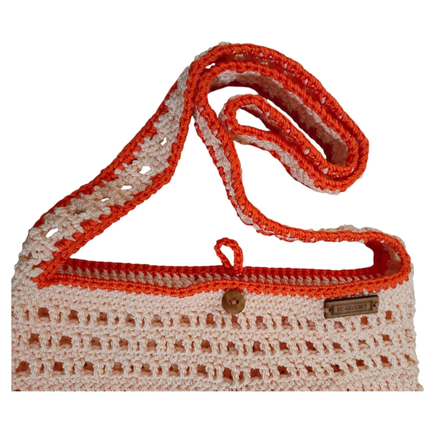Tas Selempang Rajut Motif Orange Slices — tampilan 4