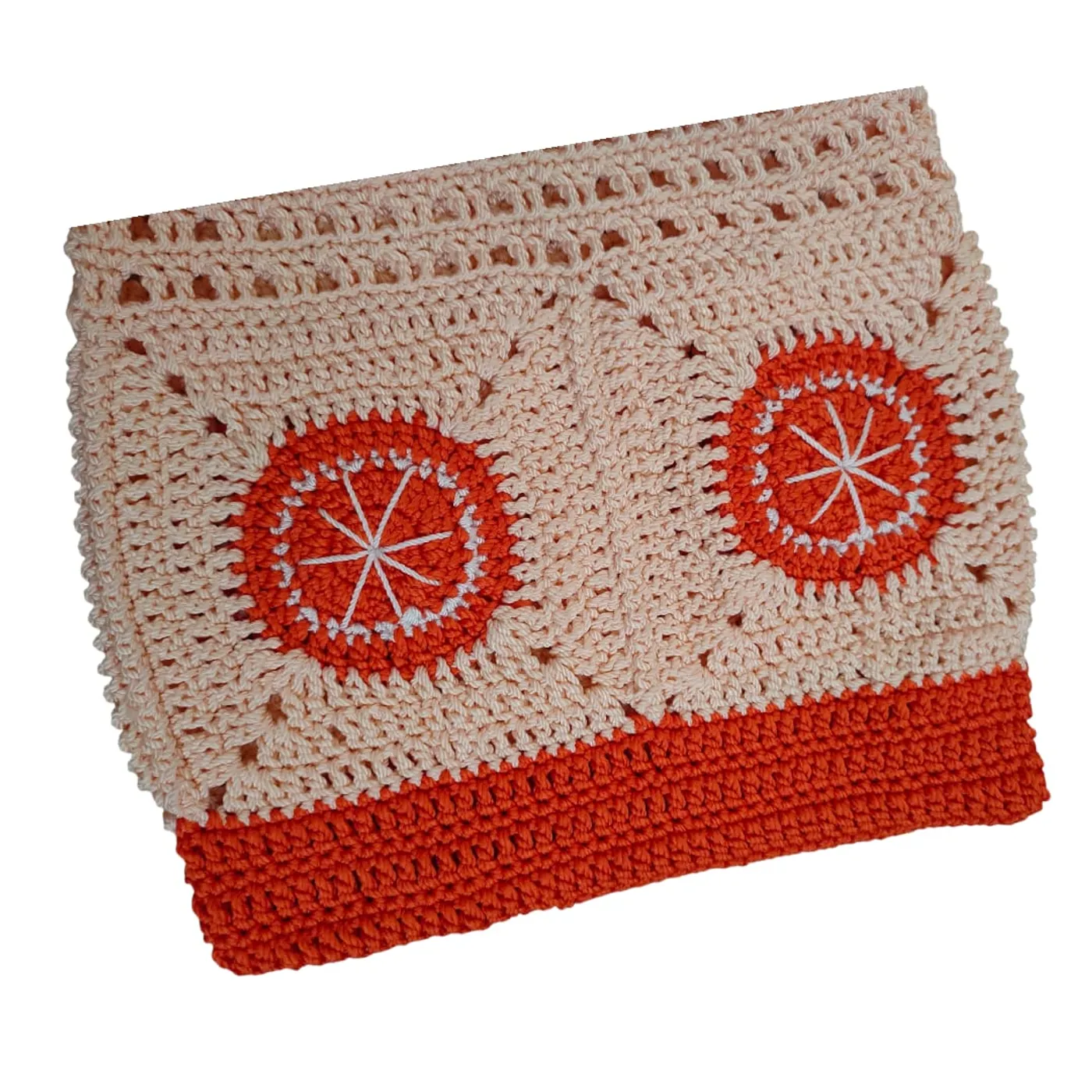 Tas Selempang Rajut Motif Orange Slices — tampilan 3