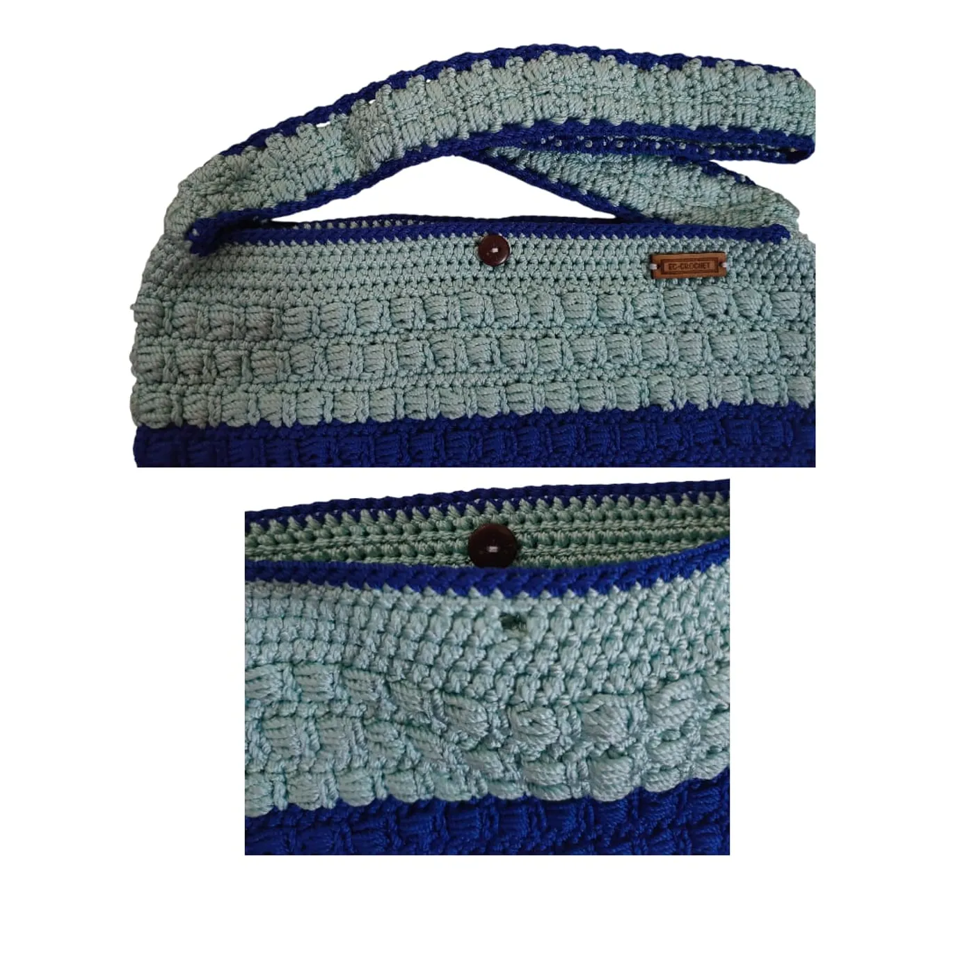 Tas Bahu Rajut Biru — tampilan 2