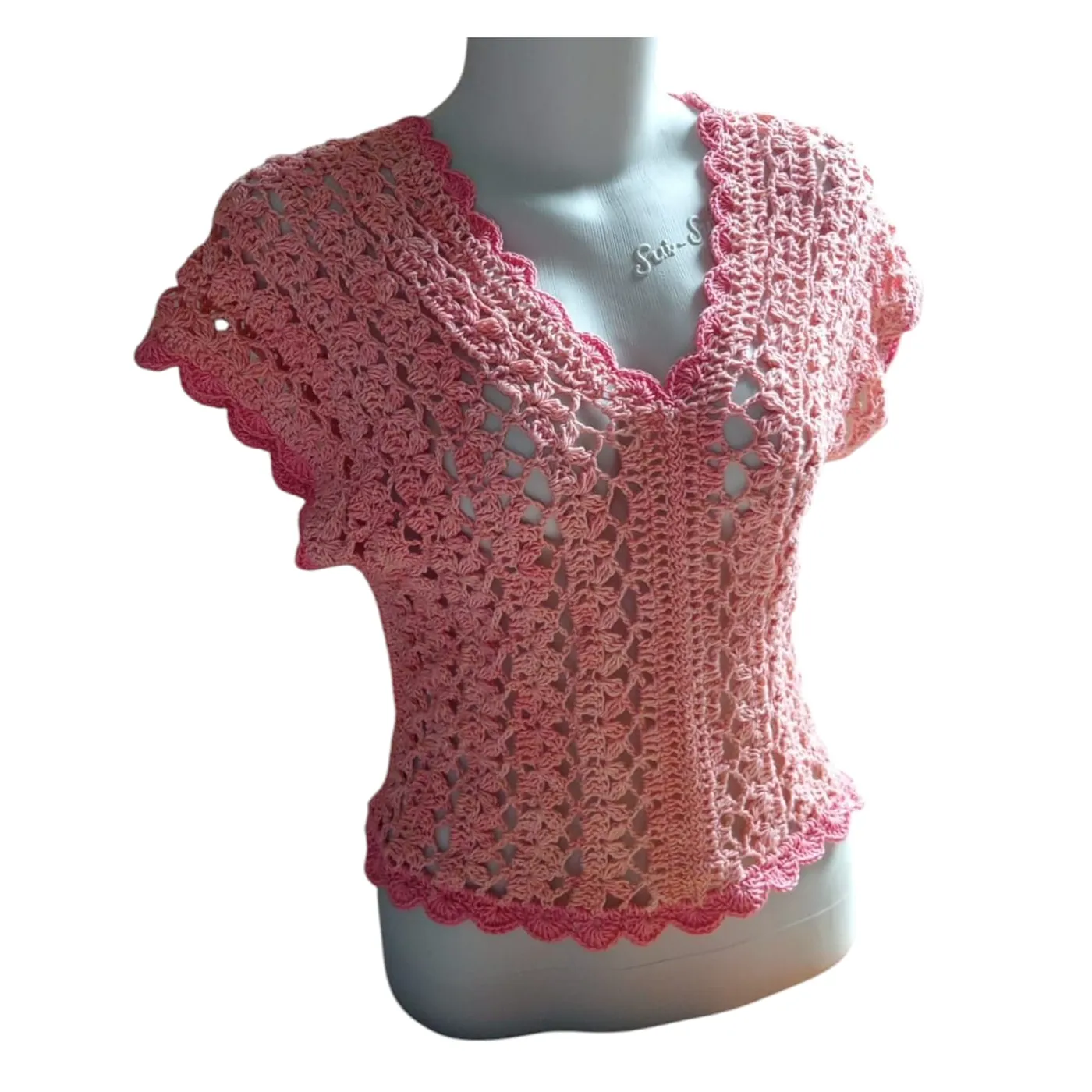 Blouse Rajut V Neck — tampilan 2