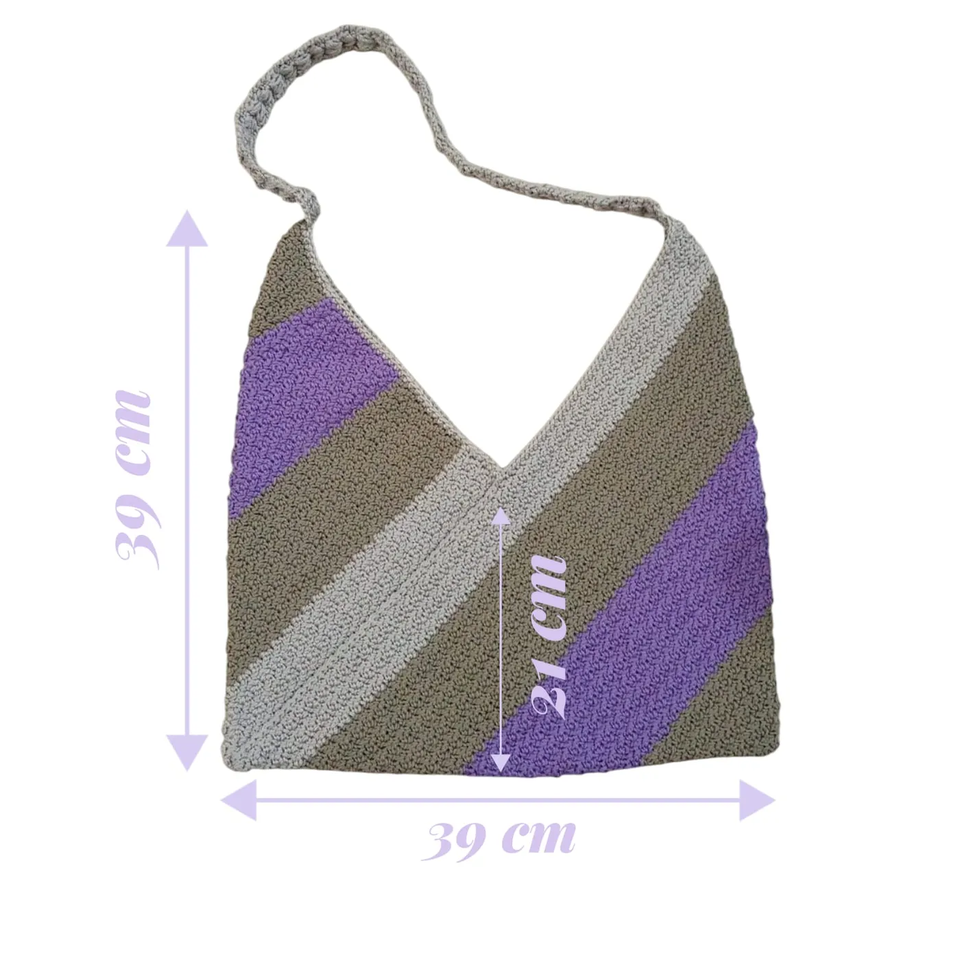 Tas Bahu Rajut - Diagonal — tampilan 4