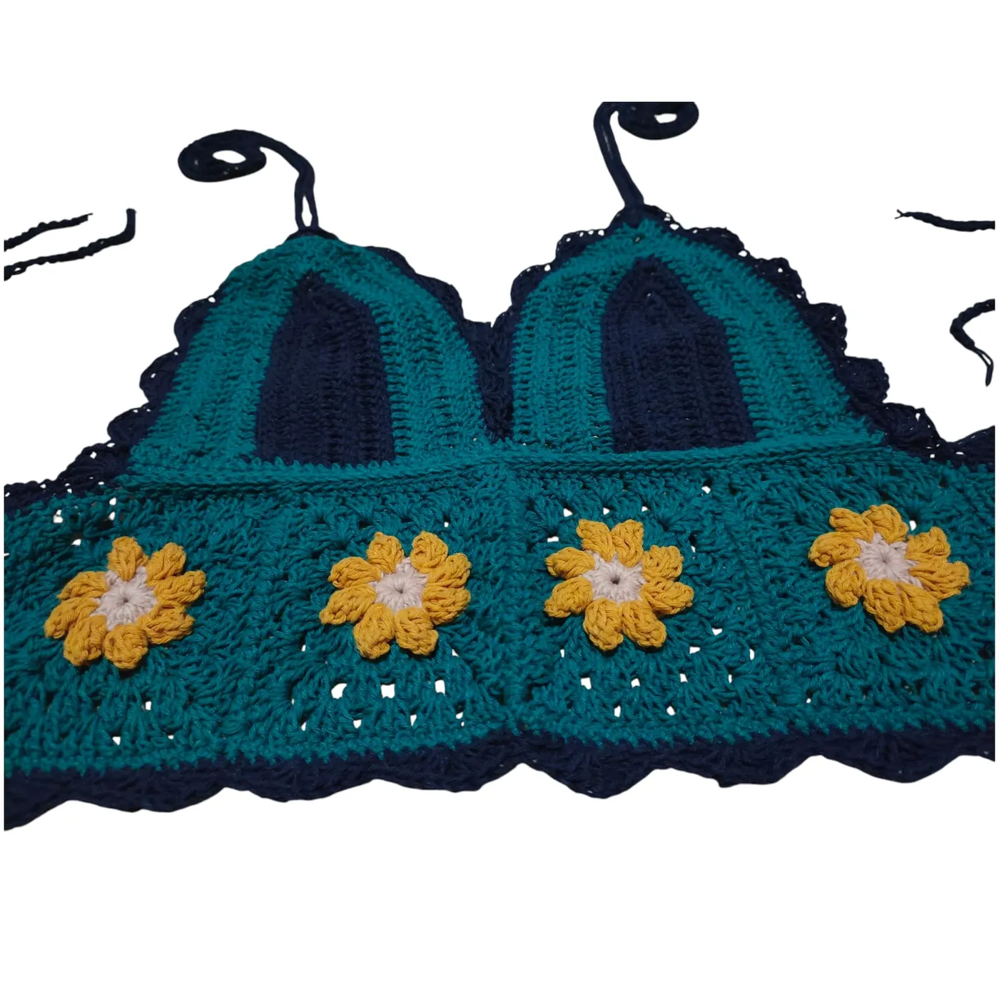 Bralette Rajut - Floral — tampilan 4
