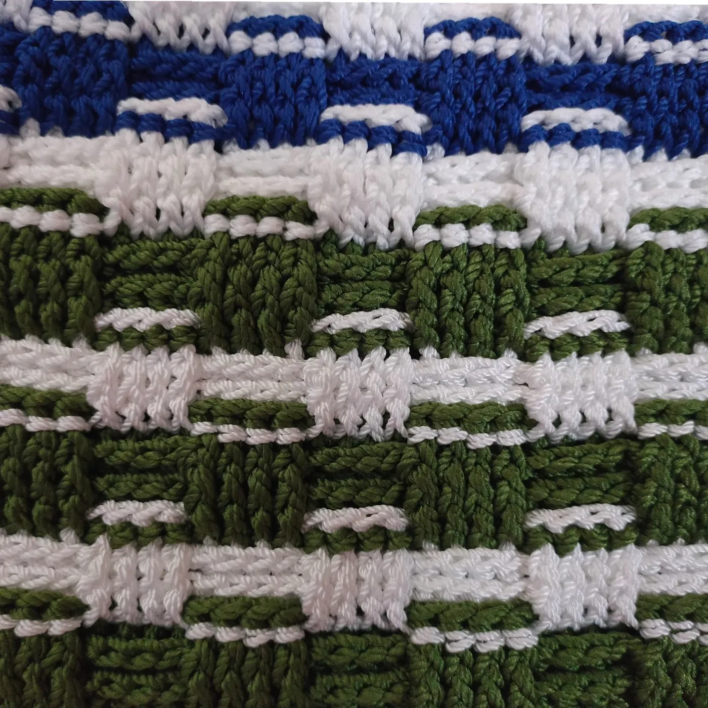 Tas Selempang Mini - Kotak Hijau Biru Putih — tampilan 3
