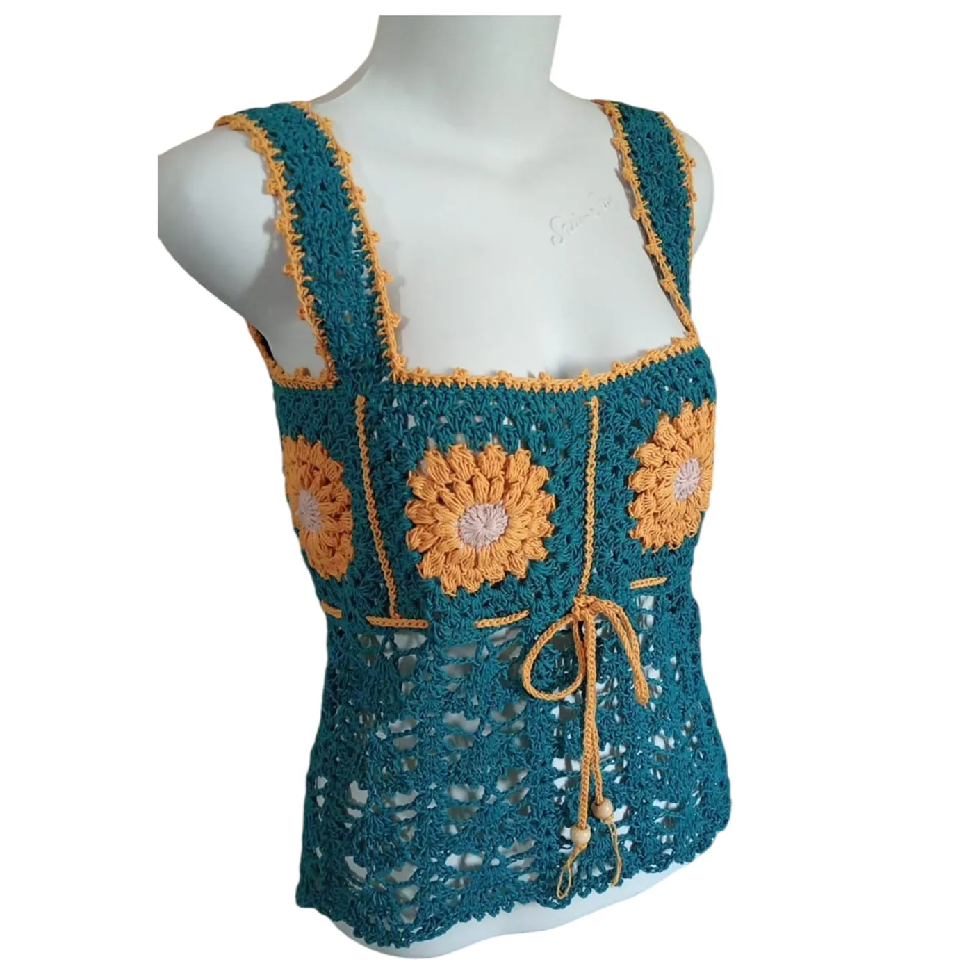 Tank Top Rajut - Sunburst — tampilan 2