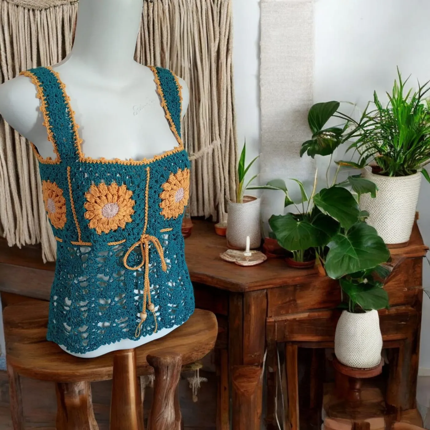Tank Top Rajut - Sunburst — tampilan 4