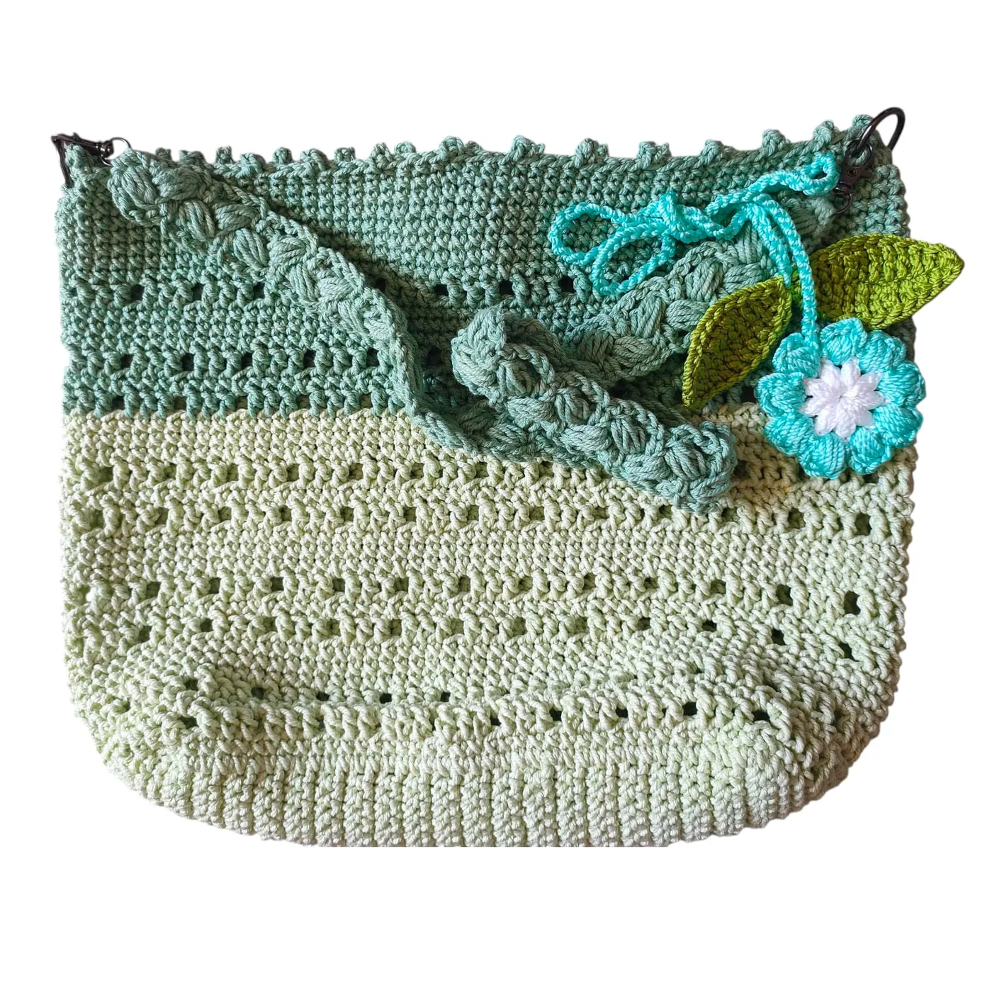 Tas Bahu Rajut - Sage Mint Macrame Series — tampilan 4