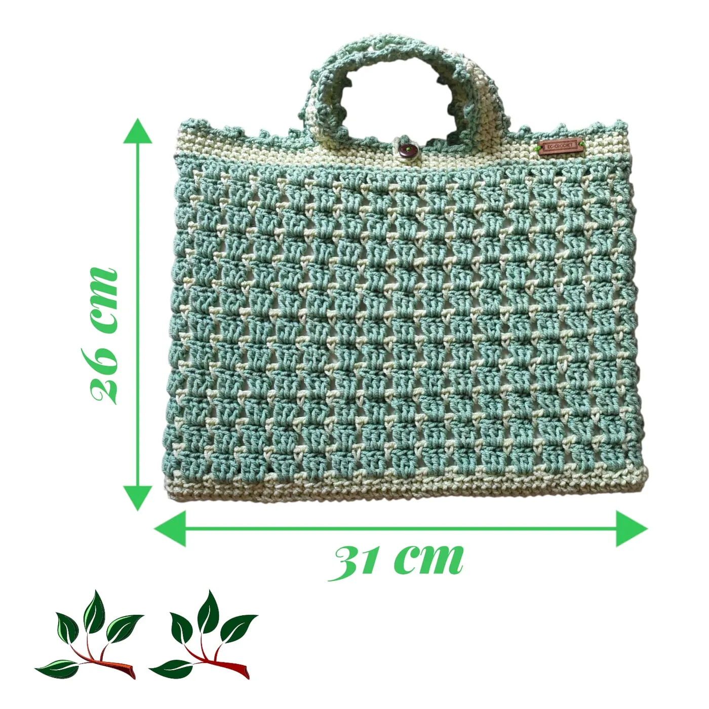 Cover Laptop Rajut - Mint Sage Macrame Series — tampilan 5