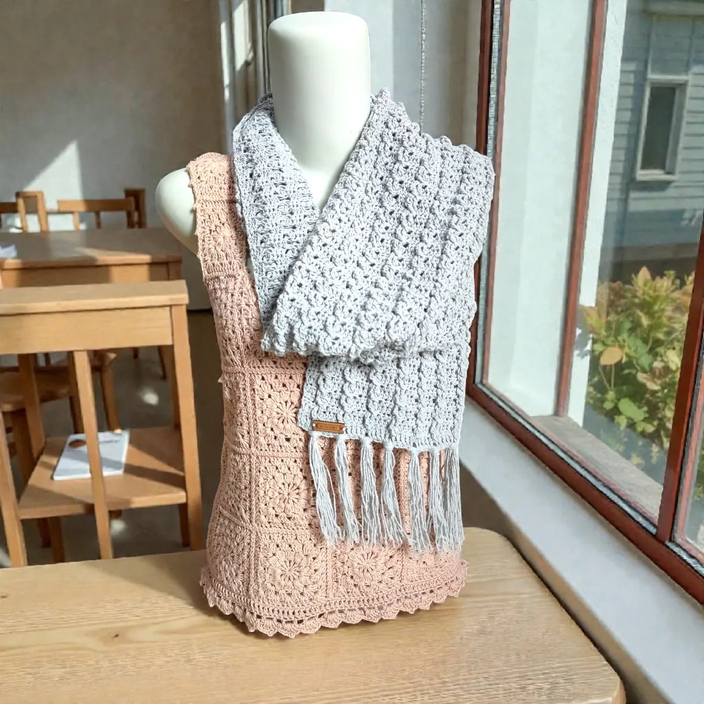 Syall Rajut - Silver Cotton — tampilan 3