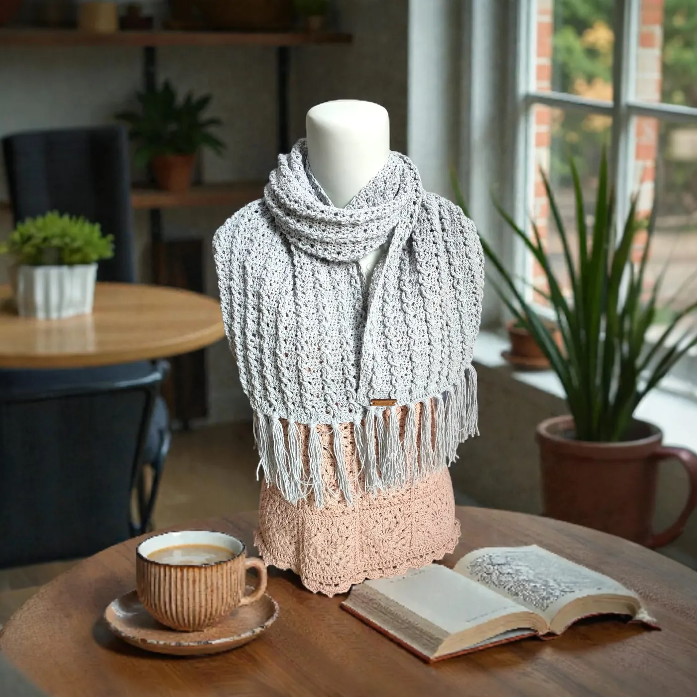 Syall Rajut - Silver Cotton — tampilan 2