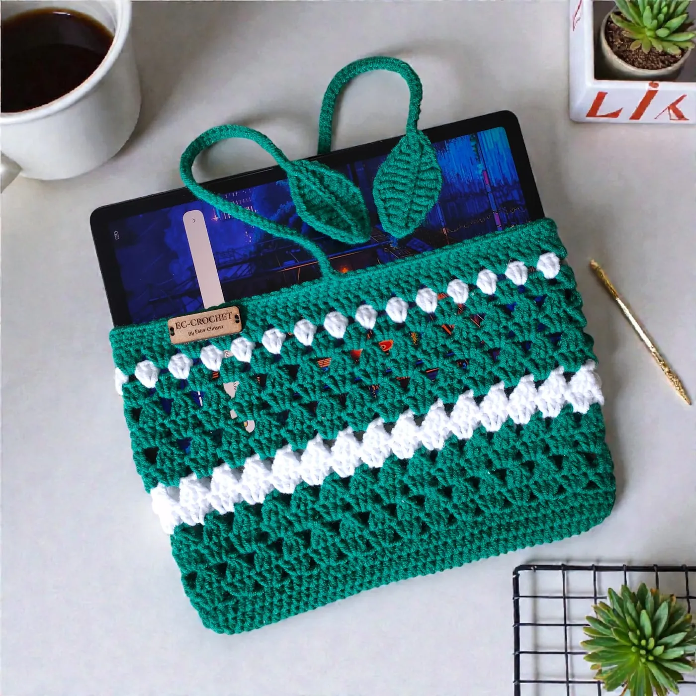 Tablet Sleeves - Hijau Botol — tampilan 4