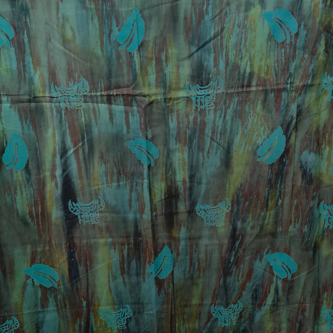 batik katun cap motif rumah gadang — tampilan 3