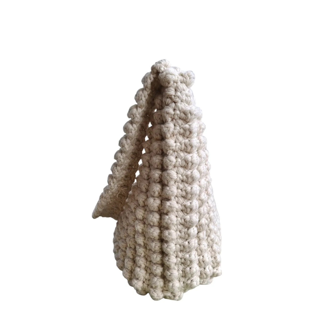 HF 05 Tas Bahu Bubble Rajut Cream — tampilan 3