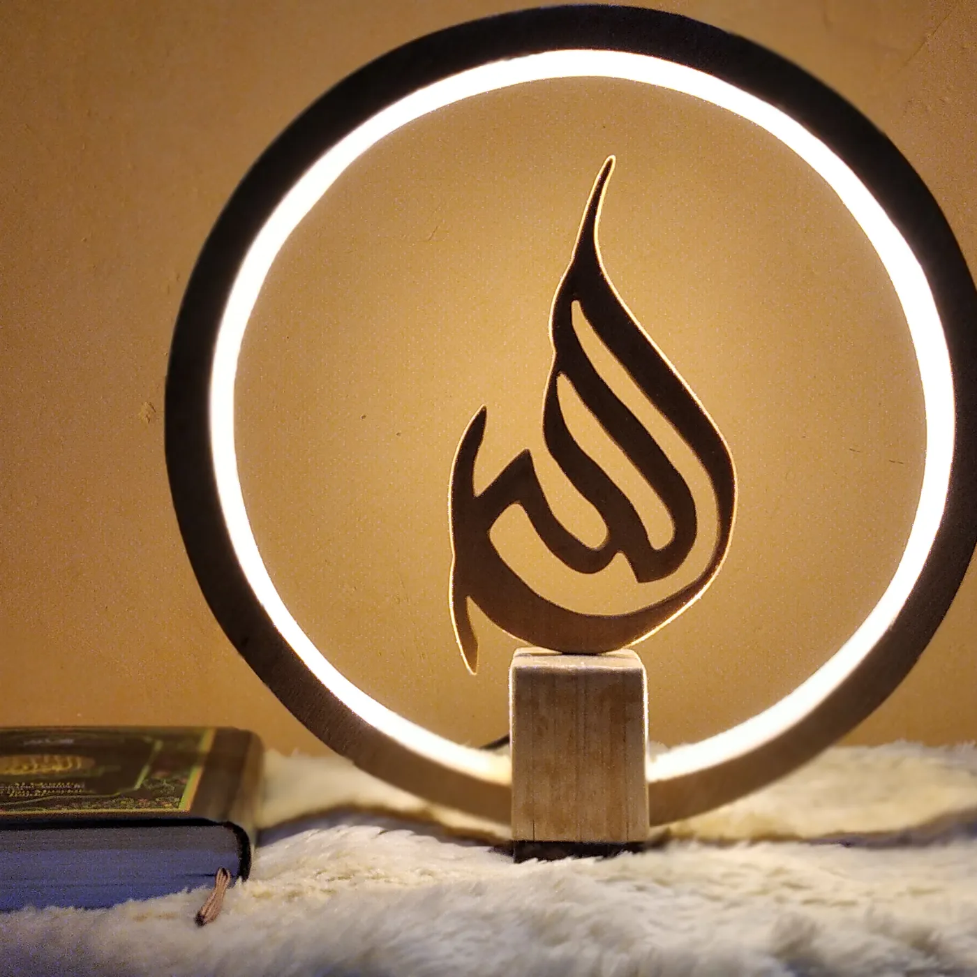 Wooden Lamp - Awwal Table Lamp - Lampu Aesthetic — tampilan 5
