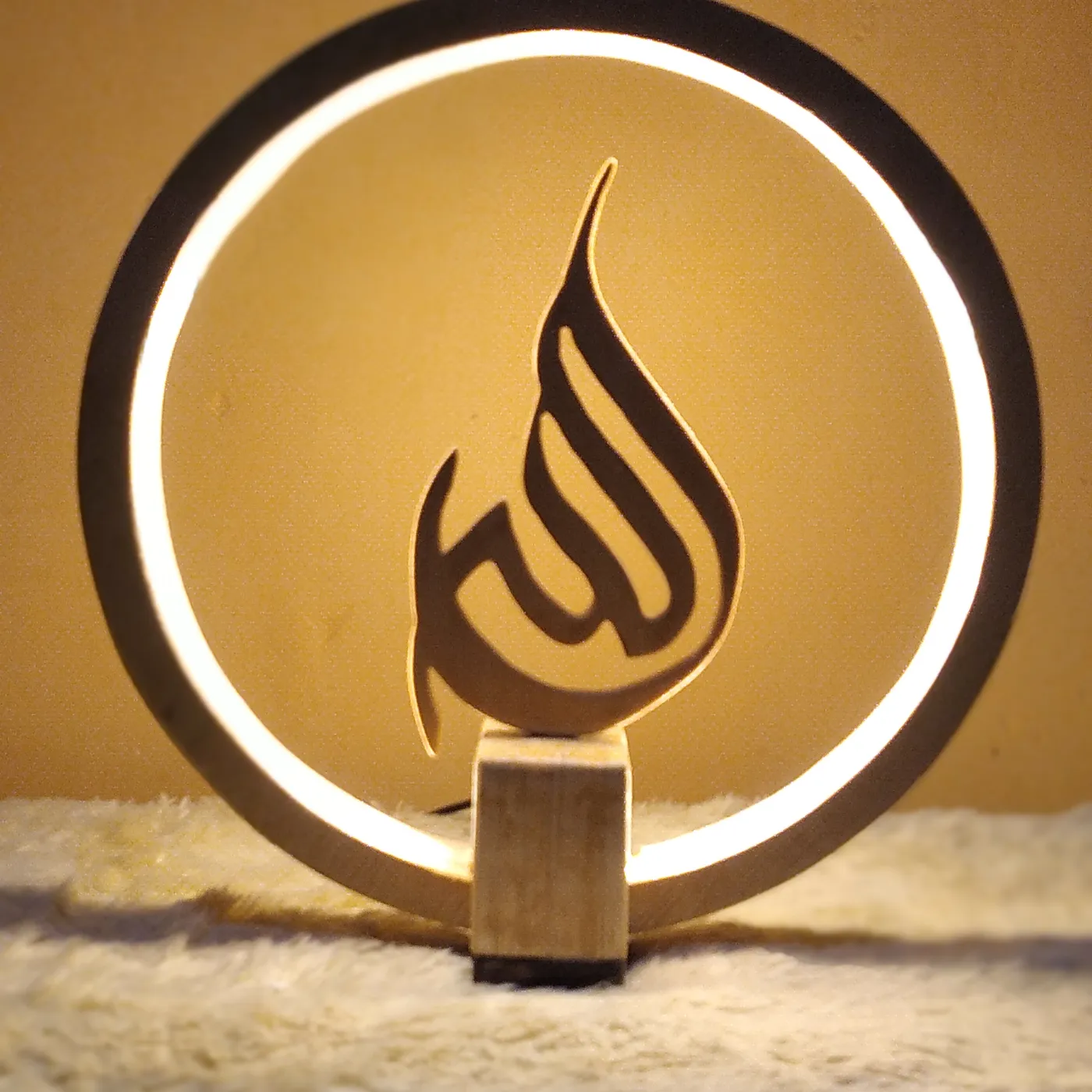 Wooden Lamp - Awwal Table Lamp - Lampu Aesthetic — tampilan 3