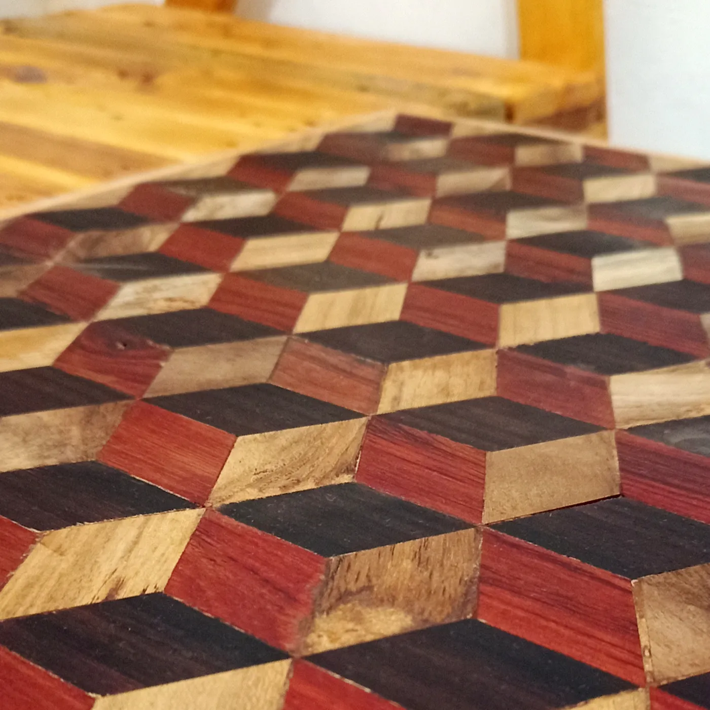 Handmade Cubic End Grain Coffee Table - Meja Tamu Dekor Aesthetic — tampilan 5