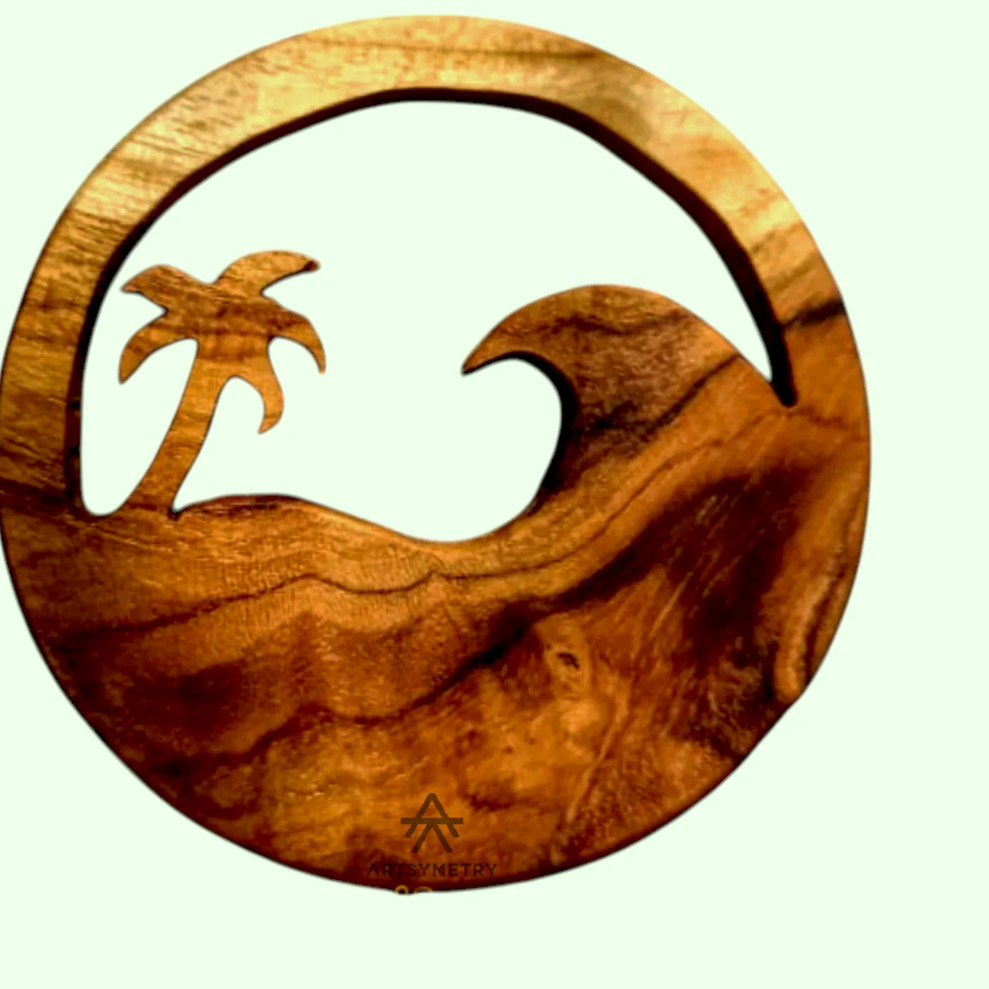 Wooden Key Chain - Nature - Souvenir Gantungan Kunci Kayu — tampilan 2