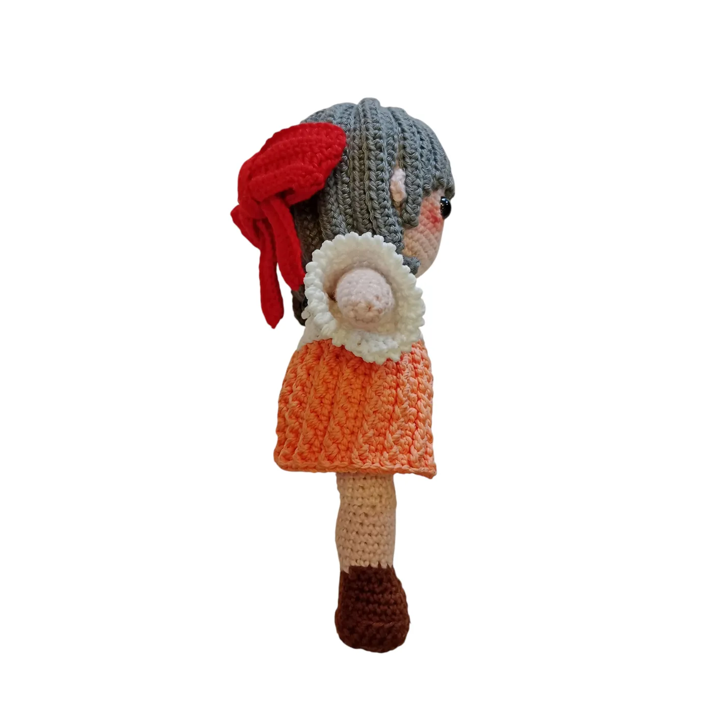 Boneka Amigurumi jennie pita merah — tampilan 3