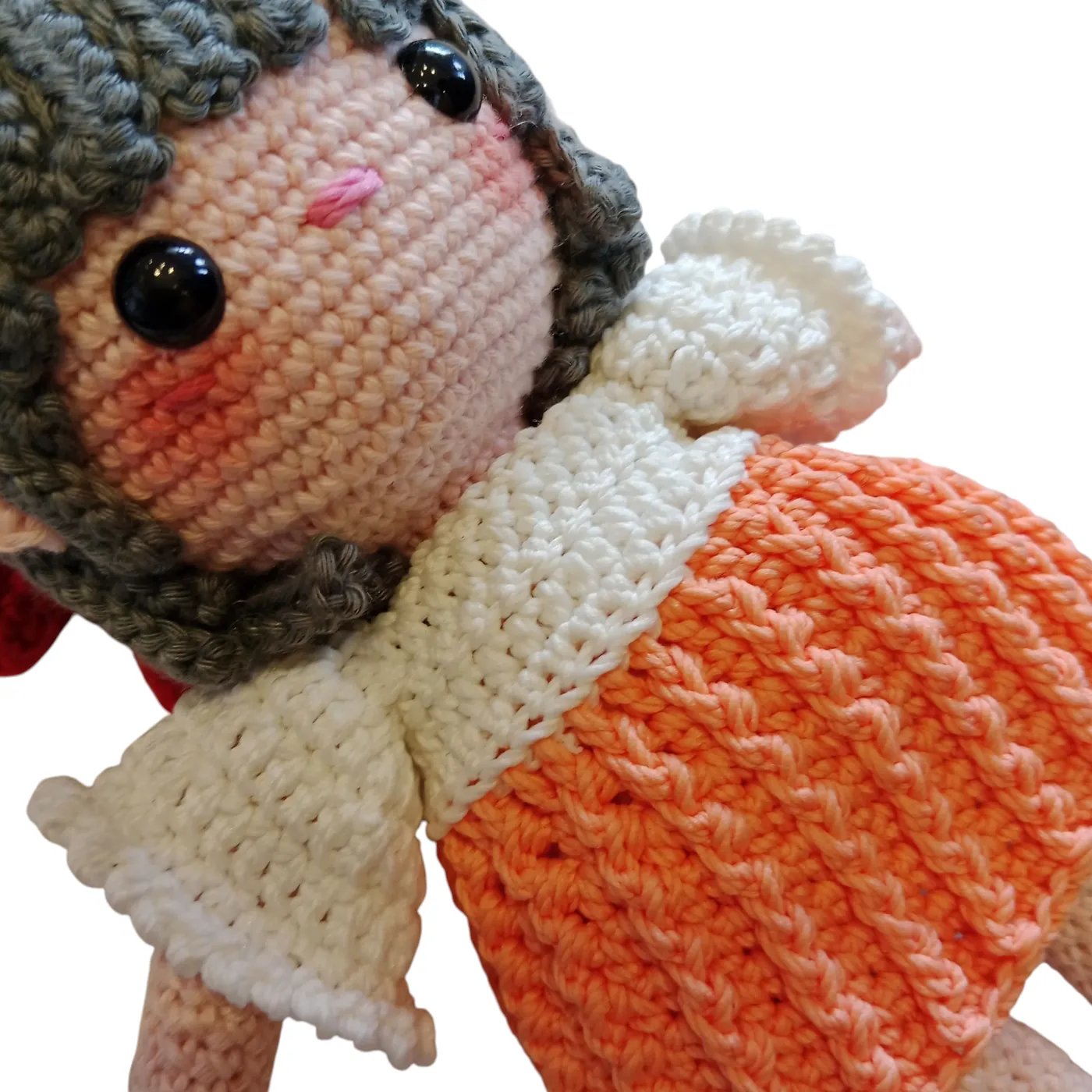 Boneka Amigurumi jennie pita merah — tampilan 4