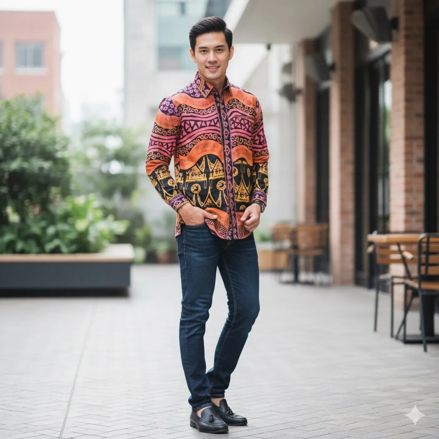 Kemeja Batik tulis motif Rumah Gadang — tampilan 7