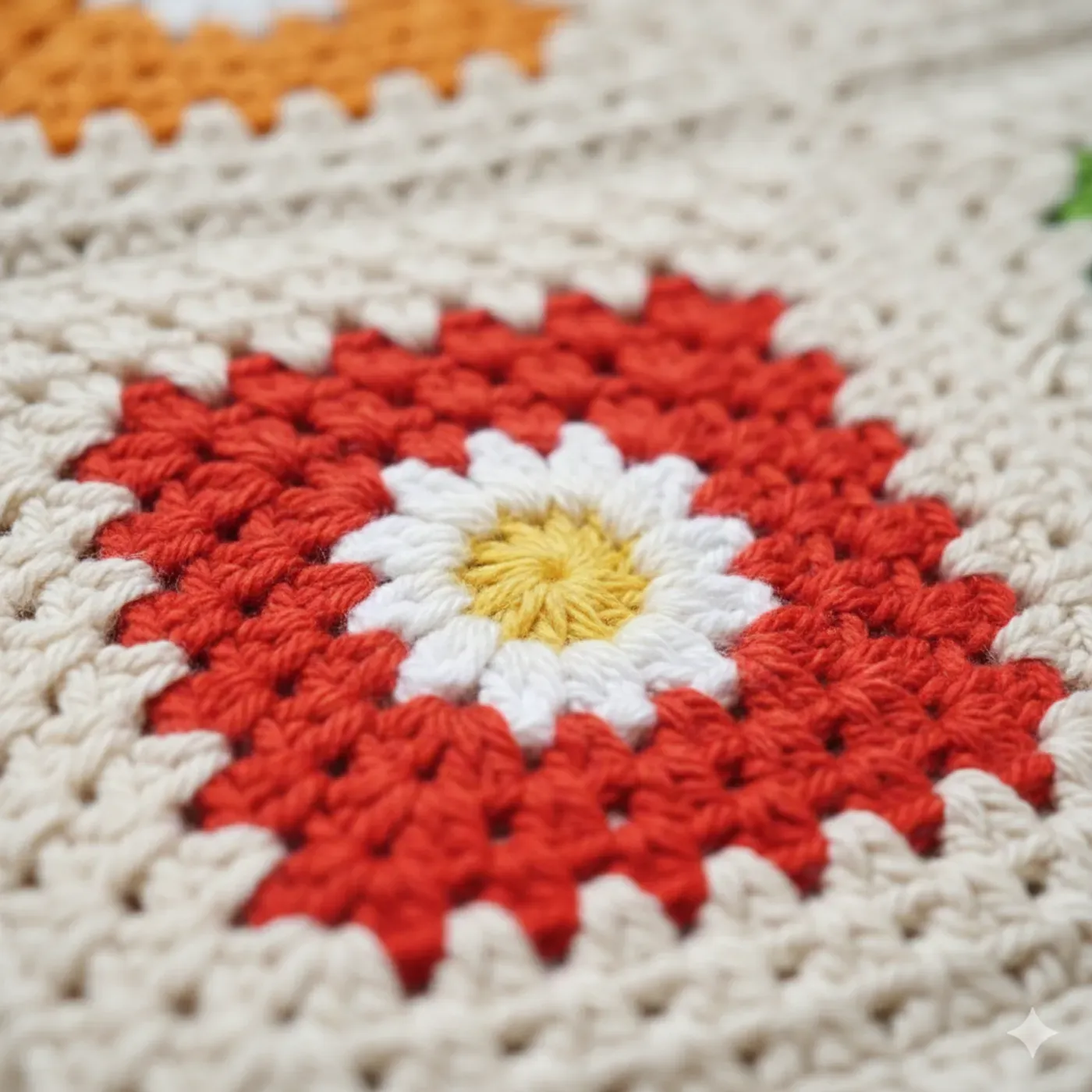 HF 045 Set Dekorasi Rajut Premium (Daisy Granny Square) — tampilan 4
