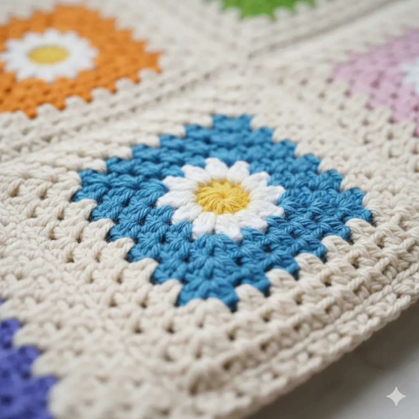 HF 045 Set Dekorasi Rajut Premium (Daisy Granny Square) — tampilan 5