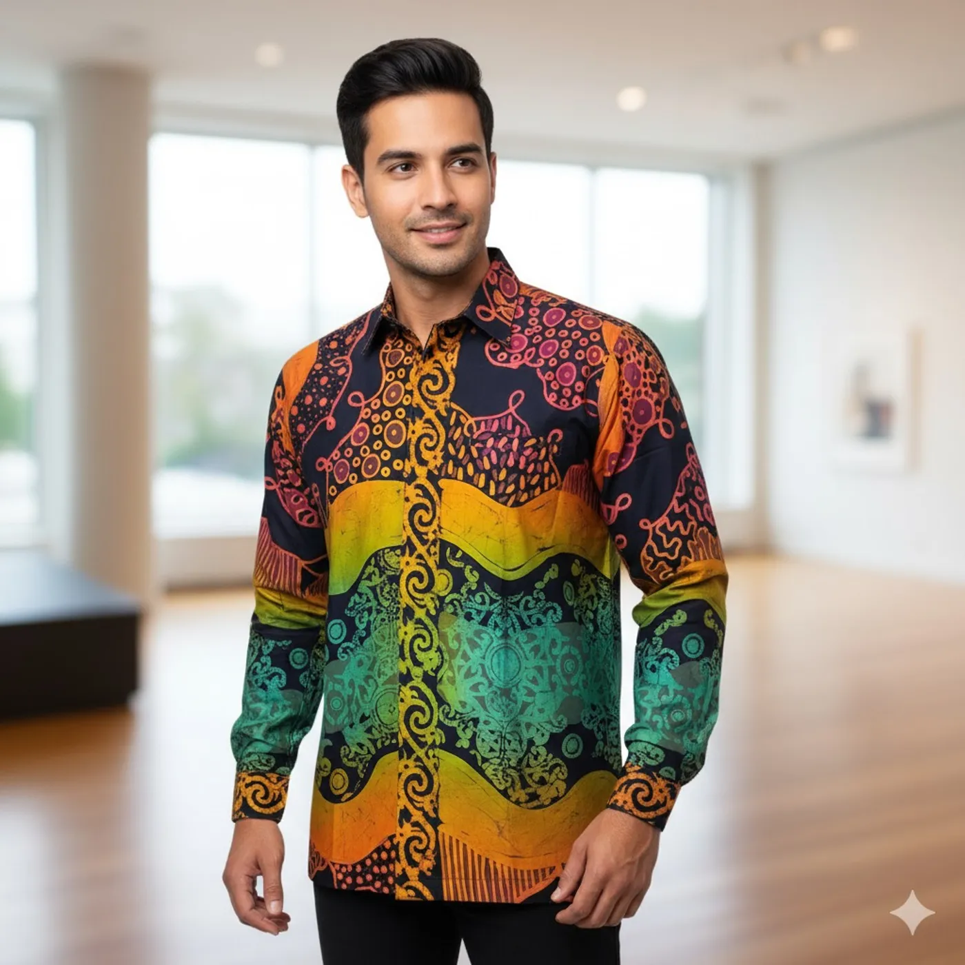 Kemeja Batik Tulis Motif Nasional — tampilan 5