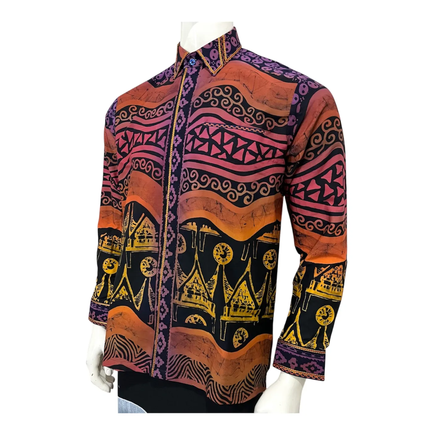 Kemeja Batik tulis motif Rumah Gadang — tampilan 3
