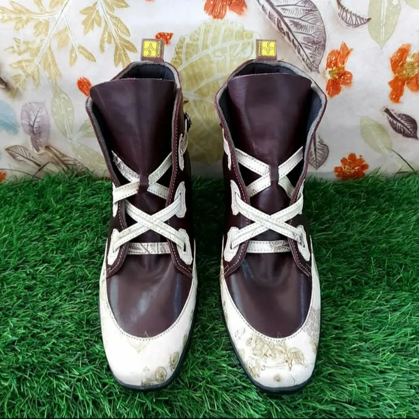 Sepatu Boot Ecoprint Kulit Size 40 — tampilan 2