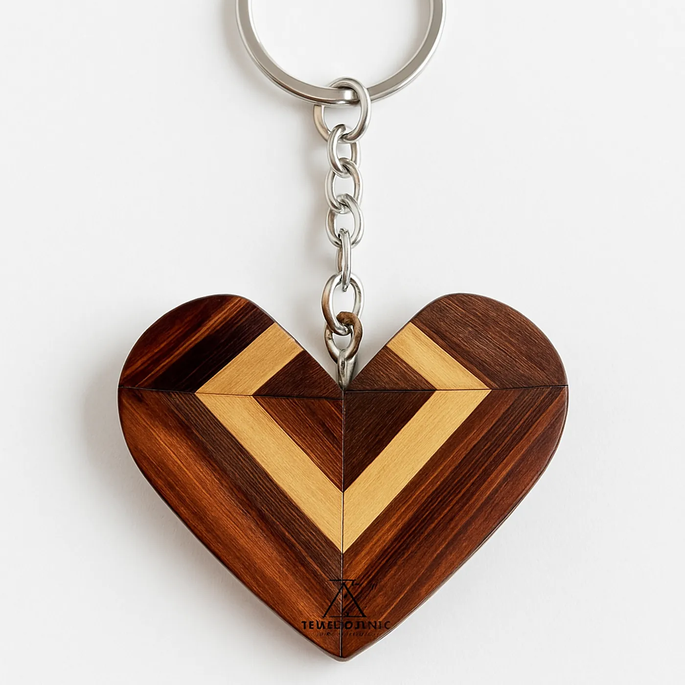 Wooden Key Chain - End Grain - Souvenir Gantungan Kunci Kayu — tampilan 4