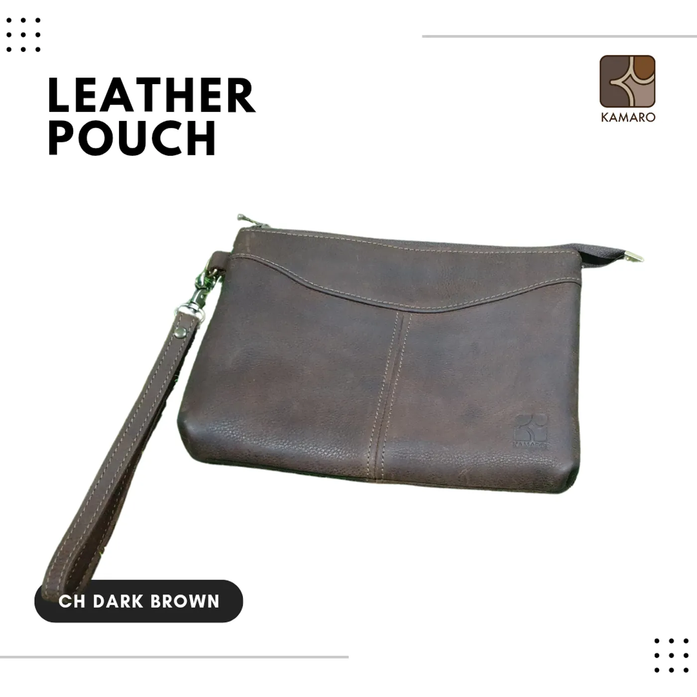 Leather Pouch KAMARO CH — tampilan 3