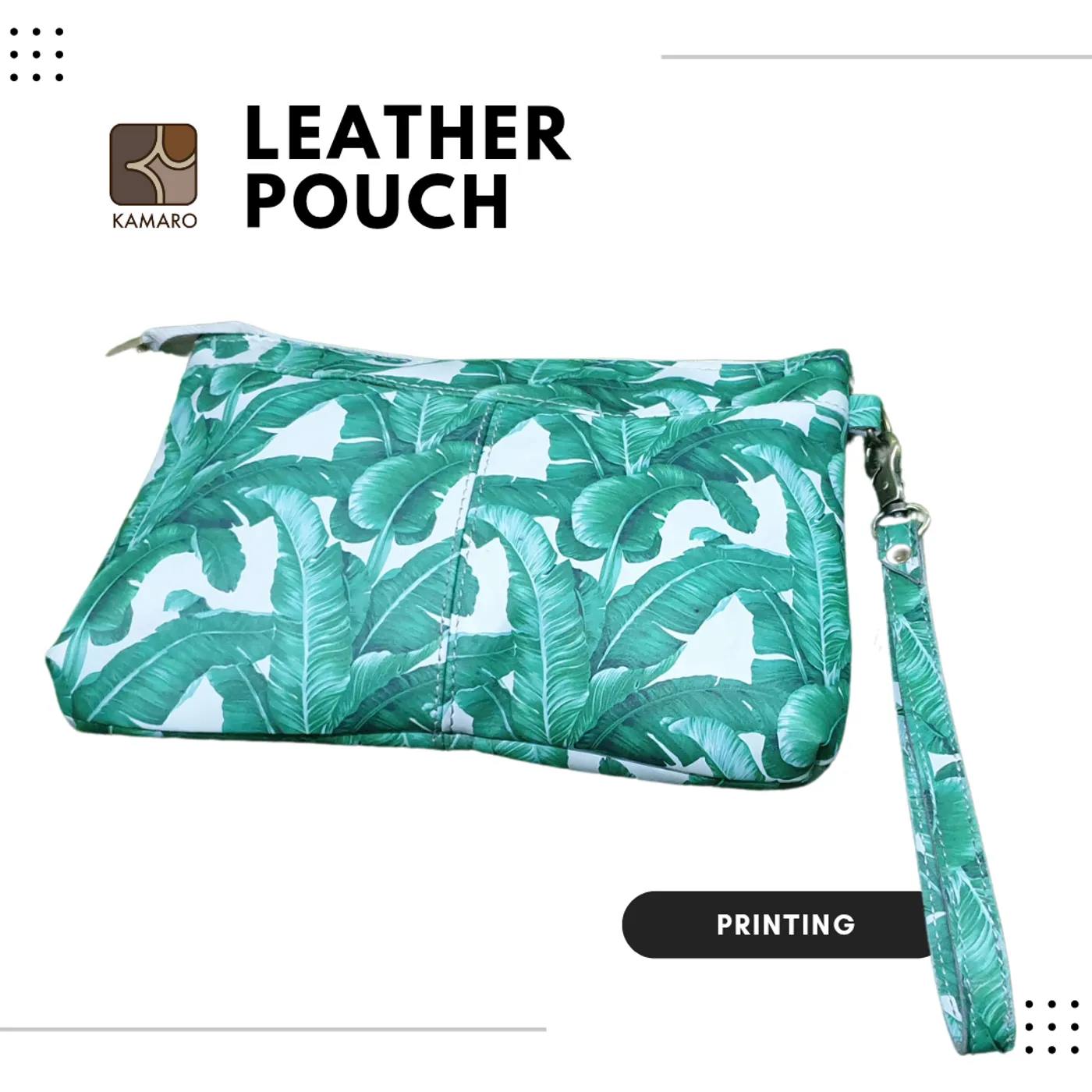 Leather Pouch KAMARO Printing — tampilan 2