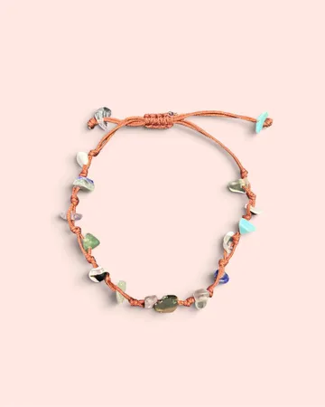 Gelang Natural Stone Bracelet - Terracotta