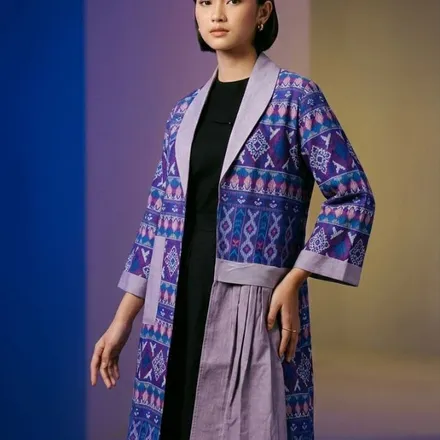 Outer Tunik Batik Motif Tenun oleh Takini Official