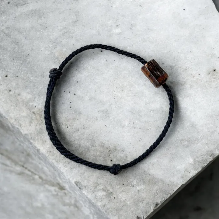 Gelang Batu Alam Amber Noir