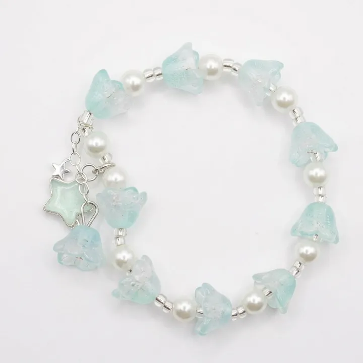 Gelang Mutiara Blue Blossom