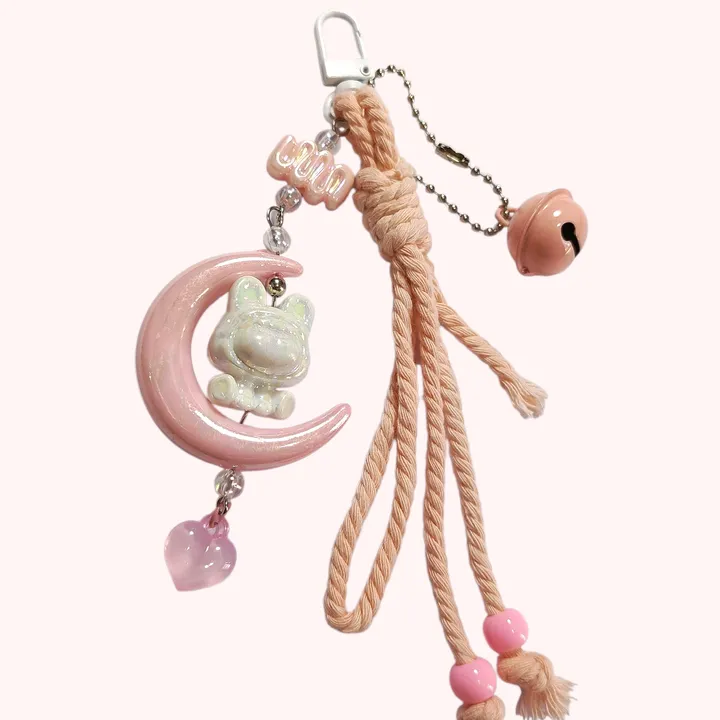 MHC Gantungan kunci Bulan Sabit Karakter PopMart