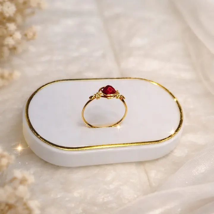 MHC Perhiasan Cincin Tembaga Gold Red series
