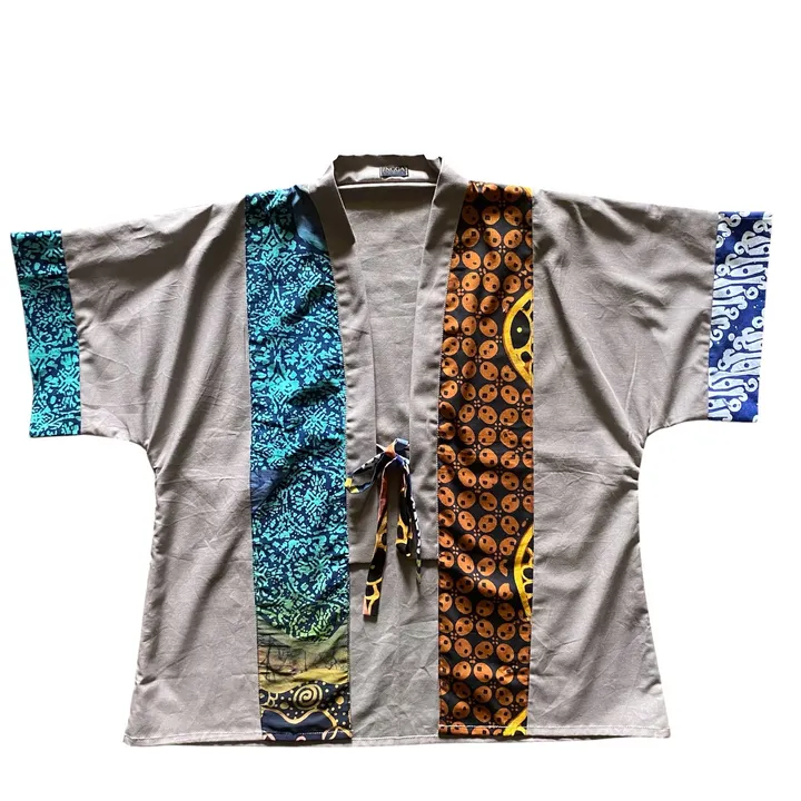 Mix Patchwork Batik Kimono Outer