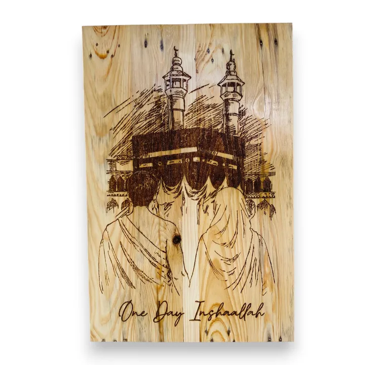 Hiasan Dinding Kayu "One Day InshaAllah" – Wall Art Islami