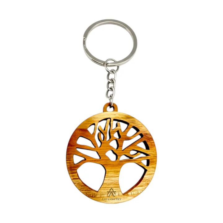 Wooden Key Chain - Nature - Souvenir Gantungan Kunci Kayu