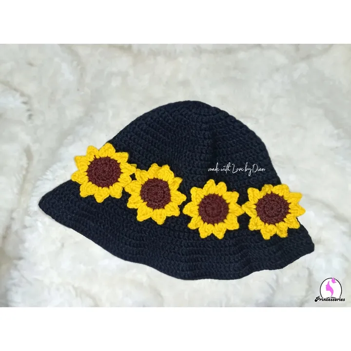 Sunflower Crochet Bucket Hat