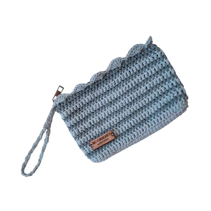 Pouch Rajut - Silver Charcoal