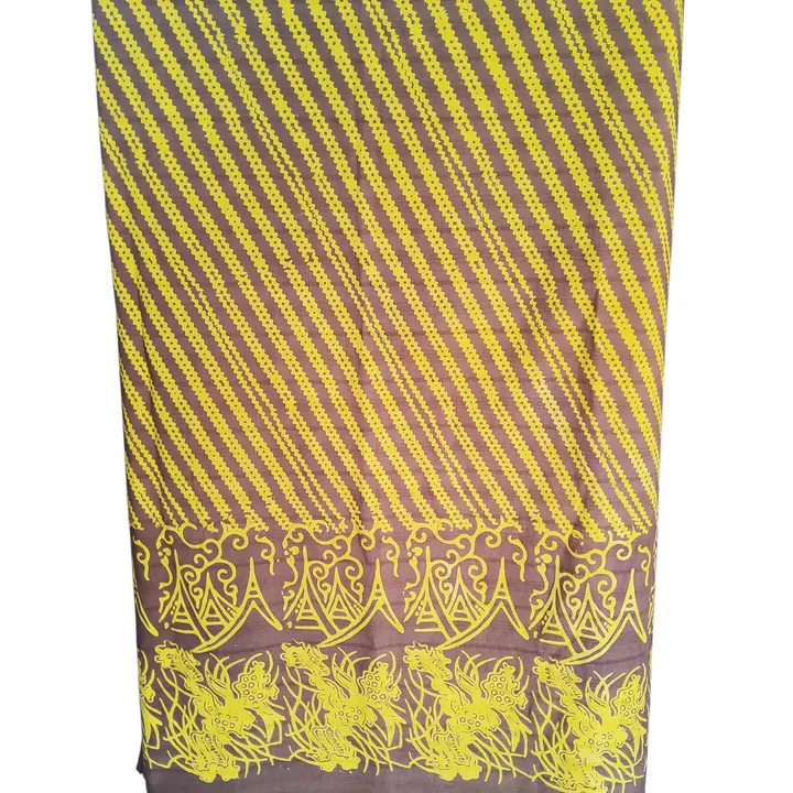 batik katun cap motif liris combi gonjong rumah gadang