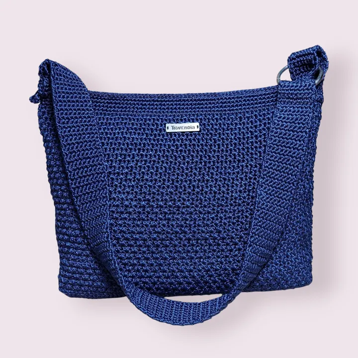 Shoulder Bag Crochet | Tas Bahu Rajut - Classy Navy