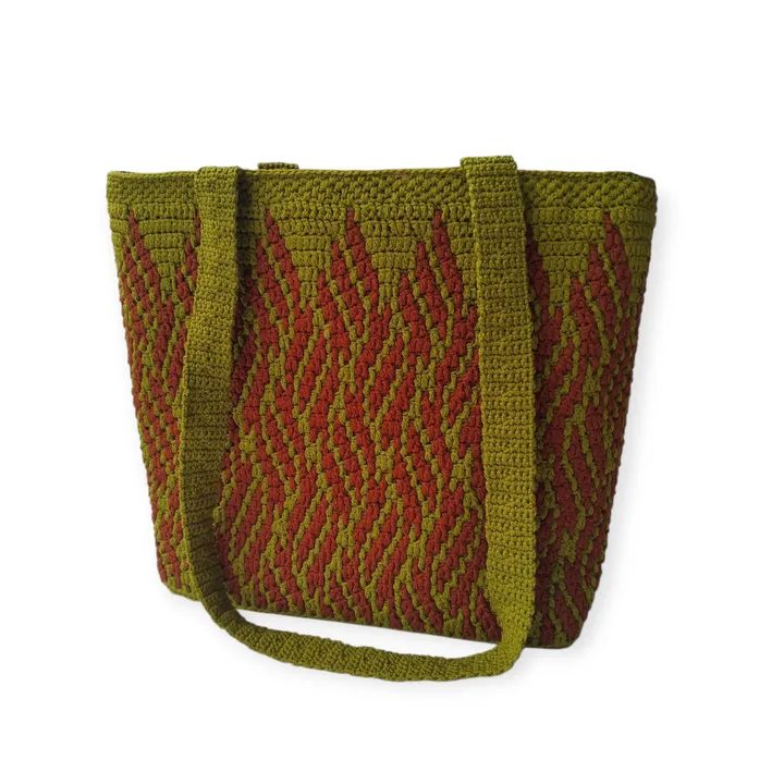 Tas rajut motif rumput