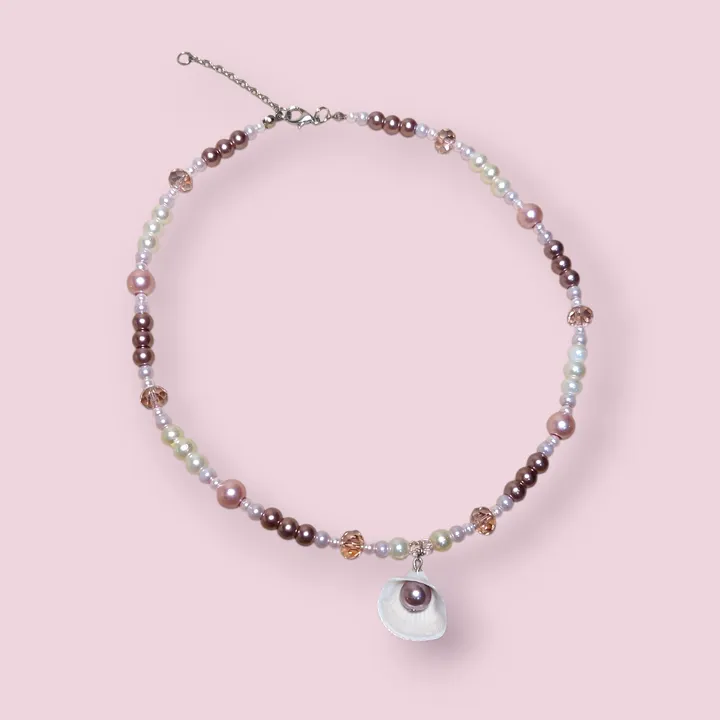 Set Kalung dan Gelang Manik - Kerang Asli - Luxury Rosemary