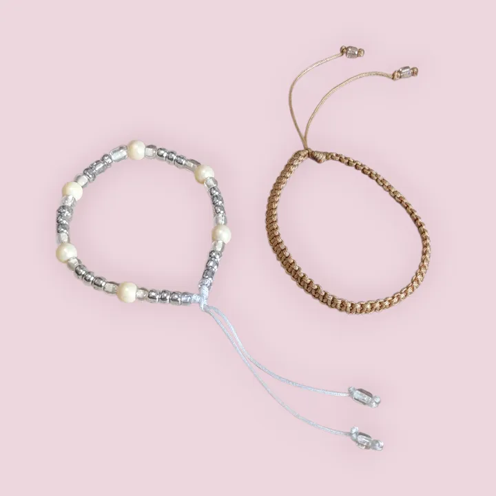 Golden Dusk Bracelet Set (M) | Gelang tali manik adjustable