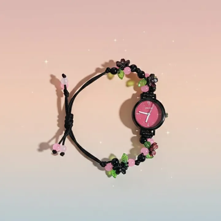 MHC Jam Tangan Pelajar Cute Blossom series -BlackPink
