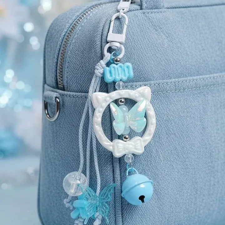 MHC Gantungan Kunci & Charm Multifungsi – Seri Butterfly Blush Blue