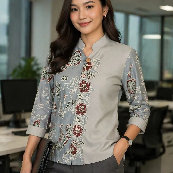 Diskon 50% Baju Batik Lunar Ash (Wanita)